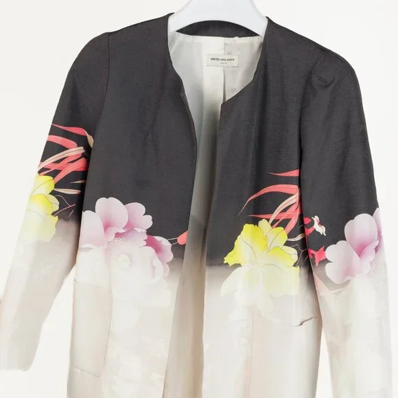 Dries Van Noten SS/11 Runway Gradient Floral Open-Front Longline